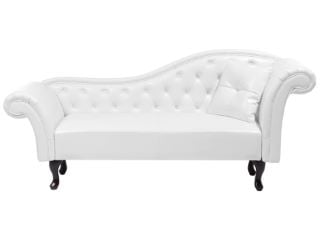 CHAISE LONGUE PU WHITE RIGHT (18401) RRP £451.16