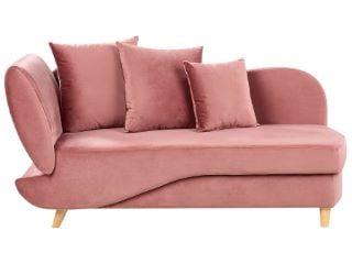 31836: CHAISE LONGUE MERI II, PINK VELVET RRP £609.07