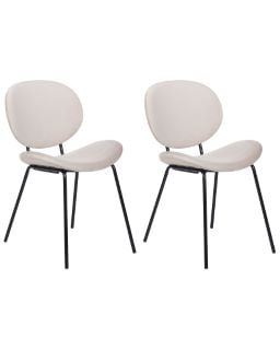 BAR CHAIR LUANA LIGHT BEIGE 2 PCS SET (33308) RRP £108.61