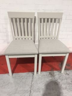 JOHN LEWIS SLATTED DINING CHAIR LINEN X2 (003338517) RRP £149