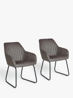 JOHN LEWIS BROOKS ARMCHAIR MOCHA X2 (003331805) RRP £299