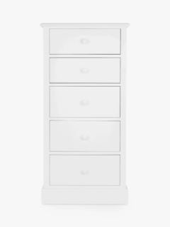 LAURA ASHLEY ASHWELL 5 X DRAWER TALL CHEST COTTON WHITE 003257020 RRP £740