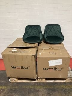 X8 WOLTU BARSTOOL CHAIRS BH242DGN-2 RRP £320