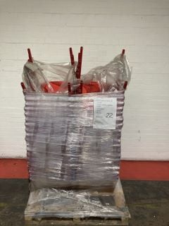 PALLET OF RED PLASTIC HATTON CHAIRS X40