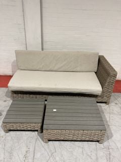 JOHN LEWIS RATTAN PLATFORM 6 SEATER GARDEN LOUNGING SET (MISSING PARTS) RRP £575