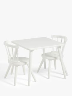 JOHN LEWIS SPINDLE CHAIRS AND TABLE SET WHITE (003342182) RRP £155