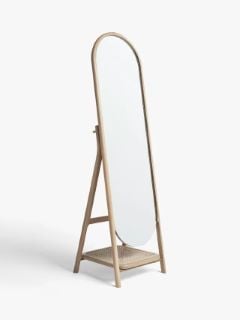 JOHN LEWIS RATTAN FREE STANDING MIRROR OAK 80317312 (003343175) RRP £350