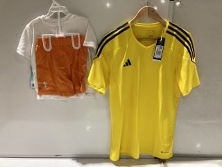 QTY OF ASSORTED ITEMS TO INCLUDE LOOCA LUXURY BED LINEN, ADIDAS TIRO 23 JERSEY YELLOW SIZE M