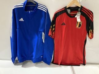 QTY OF ASSORTED ADIDAS CLOTHING TO INCLUDE TIRO 23 JERSEY WHITE/BLACK SIZE M