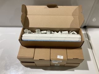 A QTY OF D-LINE PVC WHITE MINI TRUNKING CABLE COVERS