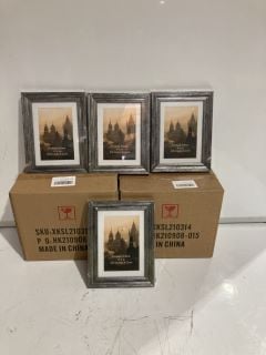 QTY OF SILVER RUSTIC PHOTO FRAMES 15CM X 10CM IN SIZE