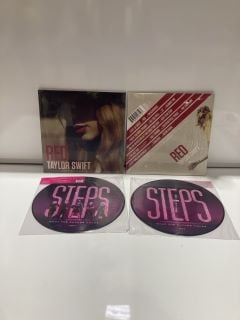 BOX OF ASSORTED ITEMS TO INCLUDE STEPS WHAT THE FUTURE HOLDS LIMITED EDITION PICTURE DISC