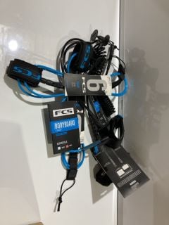 QTY OF ASSORTED FCS ITEMS TO INCLUDE 7MM BODYBOARD LEASH