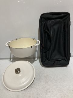 ENAMELED CAST IRON DUTCH OVEN WITH LID & 5 GIG BAGS FOR MICRO CONTROLLERS