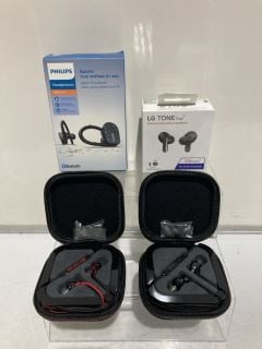 QTY OF ASSORTED ITEMS TO INCLUDE PHILIPS 5000 SERIES BLUETOOTH HEADPHONES