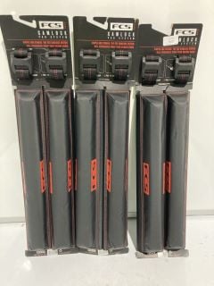 3 FCS CAMLOCK PAD SYSTEMS - BLACK/RED TOTAL RRP £195