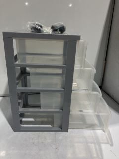 2 PLASTIC STORAGE UNITS WITH WHEELS FOR VARIOUS PURPOSES