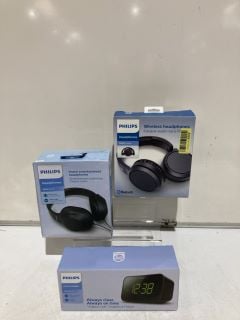 QTY OF ASSORTED ITEMS TO INCLUDE PHILIPS 5000 SERIES BLUETOOTH HEADPHONES