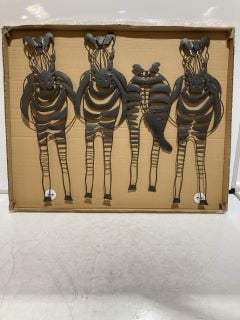 5 DESIGN TOSCANO STATIC STRIPES SCULPTURAL ZEBRA WALL FRIEZE TOTAL RRP £299.75