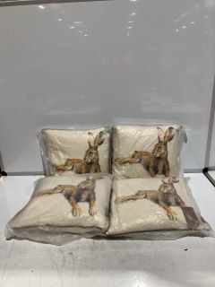 QTY OF FIELD AND FUR RABBIT CUSHIONS