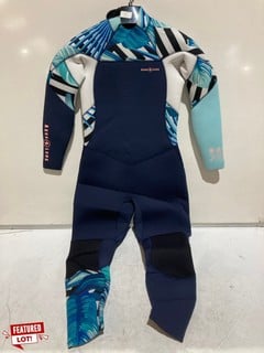 AQUALUNG XSCAPE 4/3MM BACK ZIP WOMENS WETSUIT - NAVY AQUA SIZE M RRP £236