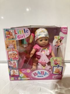 QTY OF KIDS TOYS TO INCLUDE BABY BORN LITTLE GIRL KIDS PLAY TOY