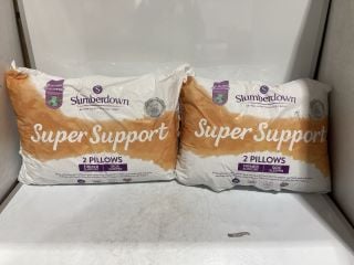 QTY OF PILLOWS TO INCLUDE SLUMBERDOWN FIRM SUPPORT PILLOWS