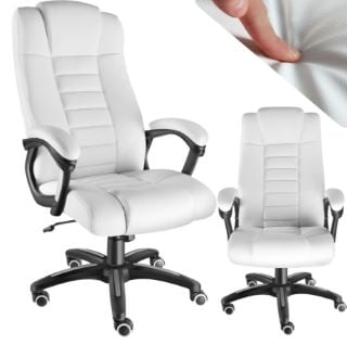 TECTAKE OFFICE CHAIR IN WHITE RRP £124