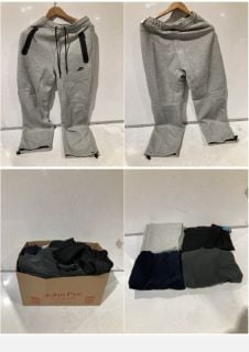 QTY OF MENS CLOTHING TO INCLUDE NIKE TECH FLEECE JOGGERS IN GREY SIZE S