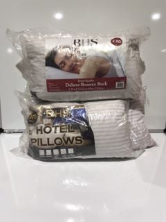 QTY OF PILLOWS TO INCLUDE BHS HOTEL PILLOWS