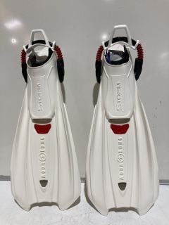 AQUALUNG STORM MAX DIVING FINS - WHITE ARCTIC SIZE M