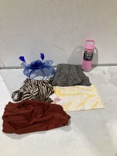 QTY OF ASSORTED ITEMS TO INCLUDE WHITE SOFT FUR BLANKET