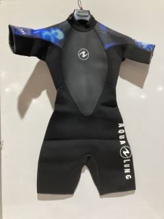 AQUALUNG HYDROFLEX SHORTY 3MM WOMENS WETSUIT - CAMO BLUE SIZE XS RRP £299