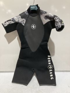 AQUALUNG HYDROFLEX SHORTY 3MM WOMENS WETSUIT - BLACK/WHITE SIZE S RRP £299