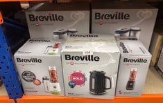 QUANTITY OF  ITEMS TO INCLUDE BREVILLE BOLD BLACK ELECTRIC KETTLE | 1.7L | 3KW FAST BOIL | BLACK & SILVER CHROME [VKT221]: LOCATION - RACK A