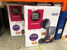 DELONGHI NESCAFÉ DOLCE GUSTO INFINISSIMA POD CAPSULE COFFEE MACHINE, ESPRESSO, CAPPUCCINO AND MORE,1.2 LITERS, EDG260.G, BLACK & CHARCOAL: LOCATION - RACK A