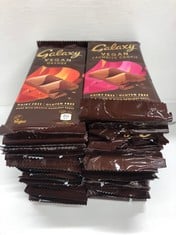 QUANTITY OF FOOD & DRINK ITEMS TO INCLUDE GALAXY ORANGE VEGAN DAIRY FREE CHOCOLATE 100 G: LOCATION - RACK A