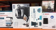 QUANTITY OF KITCHEN & APPLIANCES ITEMS TO INCLUDE BOSCH MYMOMENT INFUSE TAT3M123GB - COMPACT 2-SLICE TOASTER WITH REHEAT/DEFROST, FOLDABLE BUN WARMER, AUTO SHUT-OFF, HIGH LIFT AND CRUMB TRAY, IN MATT