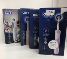 QUANTITY OF HEALTH & BEAUTY ITEMS TO INCLUDE ORAL-B PRO KIDS ELECTRIC TOOTHBRUSH, 1 TOOTHBRUSH HEAD, X4 DISNEY STICKERS, 1 TRAVEL CASE, 2 MODES WITH KID-FRIENDLY SENSITIVE MODE, AGES 3+, 2 PIN UK PLU