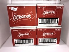 QUANTITY OF  ITEMS TO INCLUDE 4 X CELEBRATION CHOCOLATES 2432G BBE 03.11.24 : LOCATION - RACK A