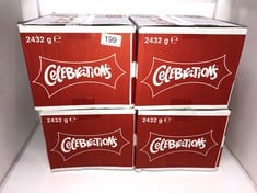 4 X CELEBRATIONS  CHOCOLATES 2432G BOX BBE 03.11.24 : LOCATION - RACK A