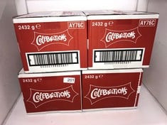 QUANTITY OF FOOD & DRINK ITEMS TO INCLUDE 4 X CELEBRATIONS CHOCOLATES 2432G BBE 03.11.24 : LOCATION - RACK A