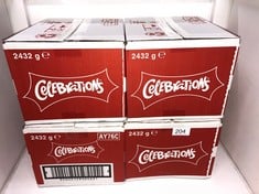 QUANTITY OF FOOD AND DRINK ITEMS TO INCLUDE 4 X CELEBRATIONS CHOCOLATES 2432G BBE 03.11.24 : LOCATION - RACK A