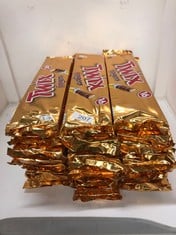 QUANTITY OF FOOD & DRINK ITEMS TO INCLUDE TWIX CARAMEL CHOCOLATE FINGERS BISCUIT SNACK BARS MULTIPACK 16X20G: LOCATION - RACK A