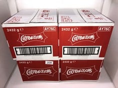 QUANTITY OF FOOD & DRINK ITEMS TO INCLUDE 4 X CELEBRATIONS CHOCOLATES 2432G BBE 03.11.24 : LOCATION - RACK A