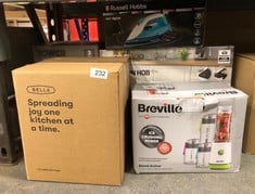 QUANTITY OF KITCHEN & APPLIANCES ITEMS TO INCLUDE BREVILLE BLEND ACTIVE PERSONAL BLENDER & SMOOTHIE MAKER | 350W | FAMILY PACK | 4 PORTABLE BLEND ACTIVE BOTTLES (300ML | 600ML) | LEAK PROOF LIDS | WH