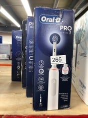 QUANTITY OF HEALTH & BEAUTY ITEMS TO INCLUDE ORAL-B PRO 3 ELECTRIC TOOTHBRUSHES FOR ADULTS, MOTHERS DAY GIFTS FOR HER / HIM, 1 TOOTHBRUSH HEAD, 3 MODES WITH TEETH WHITENING, 2 PIN UK PLUG, 3000, WHIT