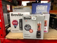 QUANTITY OF KITCHEN & APPLIANCES ITEMS TO INCLUDE BREVILLE BLEND ACTIVE PERSONAL BLENDER & SMOOTHIE MAKER | 350W | 1 PORTABLE BLEND ACTIVE BOTTLE (600ML) | LEAK PROOF LID | BLACK & GOLD [VBL251]: LOC