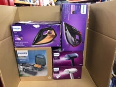 QUANTITY OF KITCHEN & APPLIANCES ITEMS TO INCLUDE PHILIPS HANDHELD STEAMER 3000 SERIES, COMPACT AND FOLDABLE, READY TO USE IN ˜30 SECONDS, NO IRONING BOARD NEEDED, 1000W, UP TO 20G/MIN, STH3020/16, W