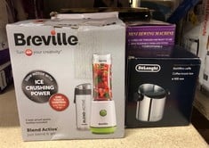 QUANTITY OF KITCHEN & APPLIANCES ITEMS TO INCLUDE BREVILLE BLEND ACTIVE PERSONAL BLENDER & SMOOTHIE MAKER | 350W | 2 PORTABLE BLEND ACTIVE BOTTLES (600ML) | LEAK PROOF LIDS | WHITE & GREEN [VBL246]: